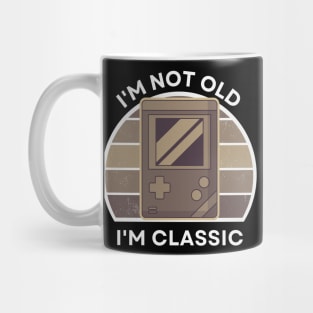 I'm not old, I'm Classic | Handheld Console | Retro Hardware | Sepia | Vintage Sunset | '80s '90s Video Gaming Mug